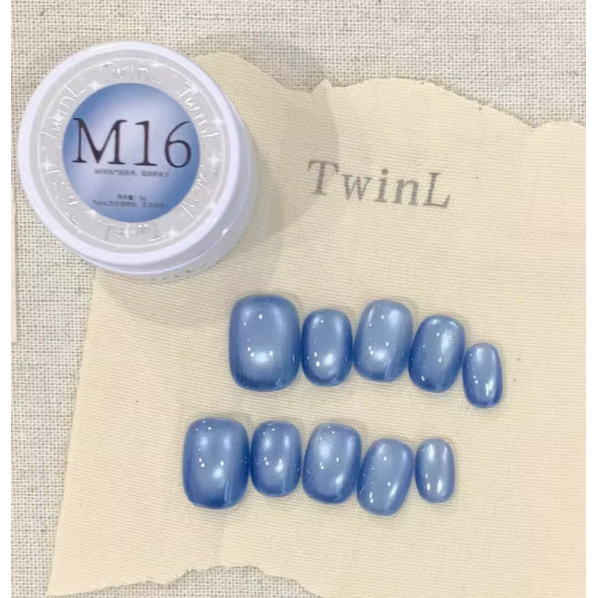 TwinL -系列M01-16 月亮上的你缎光貓眼(預購)/日系美甲光療膠罐裝甲油膠5g-規格圖9