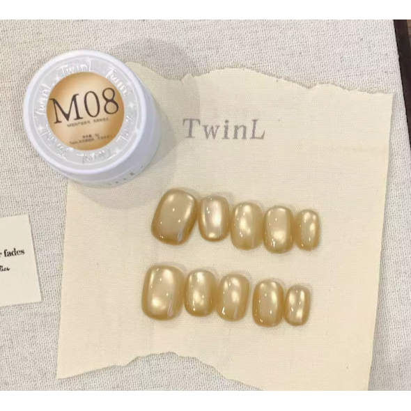 TwinL -系列M01-16 月亮上的你缎光貓眼(預購)/日系美甲光療膠罐裝甲油膠5g-規格圖9