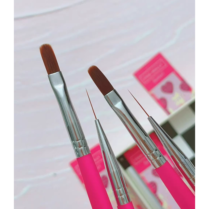 pinkmolly -  美甲專用美甲筆/建構筆加長拉線筆/新火龍果色筆桿-細節圖6