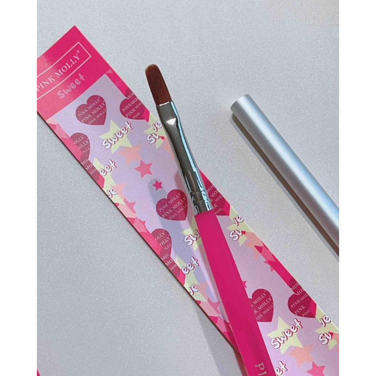 pinkmolly -  美甲專用美甲筆/建構筆加長拉線筆/新火龍果色筆桿-細節圖8