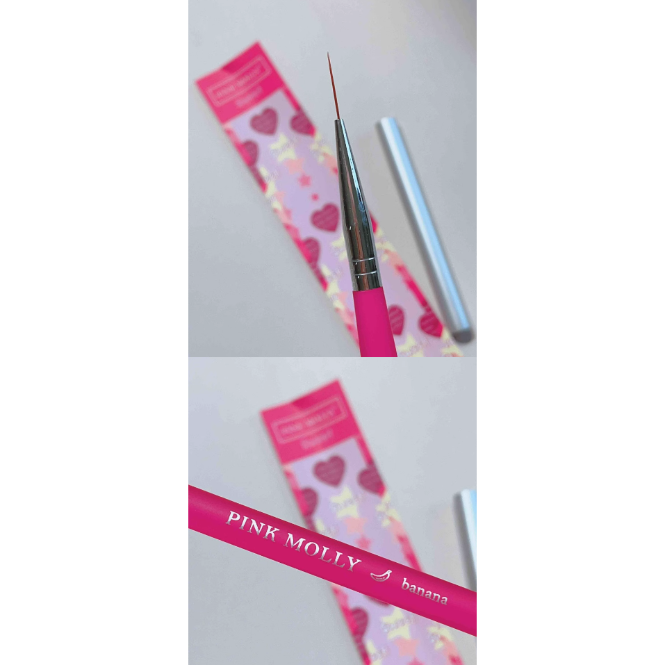 pinkmolly -  美甲專用美甲筆/建構筆加長拉線筆/新火龍果色筆桿-細節圖9