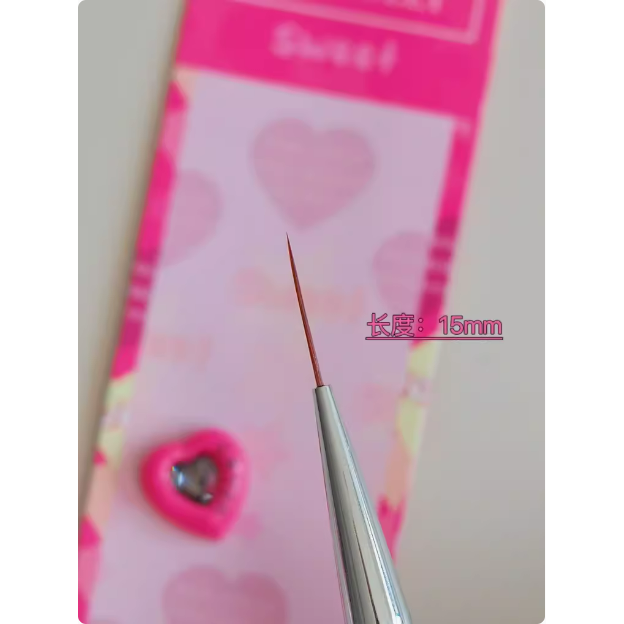 pinkmolly -  美甲專用美甲筆/建構筆加長拉線筆/新火龍果色筆桿-規格圖10