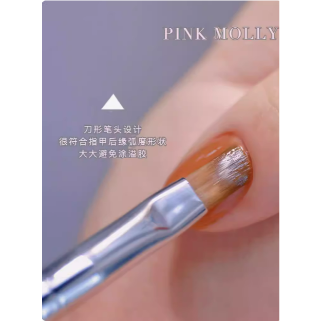 pinkmolly -  美甲專用美甲筆/建構筆加長拉線筆/新火龍果色筆桿-規格圖10