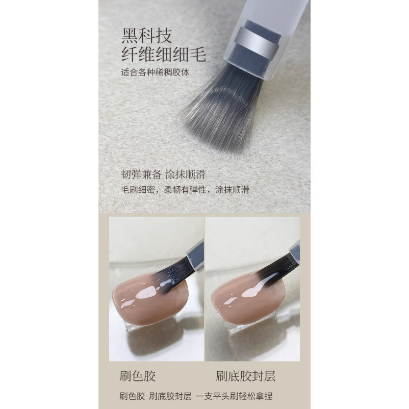 * DORRYLA多莉 * 升級款雙頭實木杆毛刷/平毛刷/尖毛刷/可重複使用-細節圖8