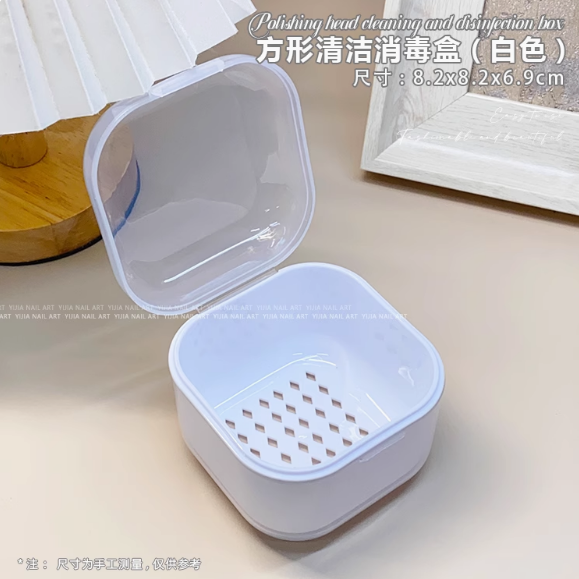 美甲打磨頭清潔盒/美甲專用整理浸泡消毒杯/清洗工具雙層過濾網-規格圖9