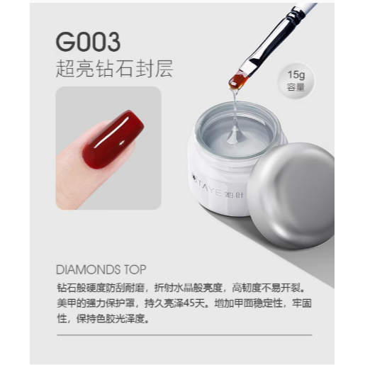 * 她叶* 美甲罐裝功能膠15g &30g /底膠 / 封層/ 塑形延長膠-規格圖10