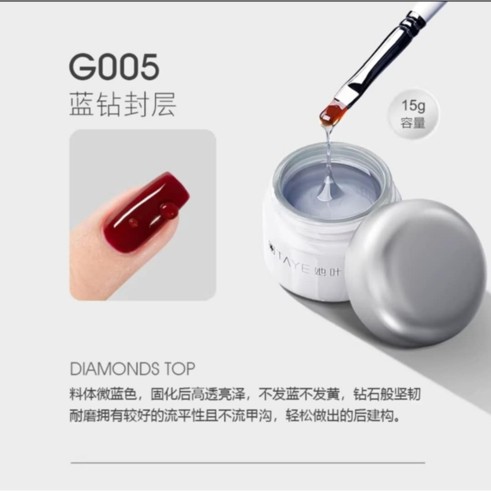 * 她叶* 美甲罐裝功能膠15g &30g /底膠 / 封層/ 塑形延長膠-規格圖10