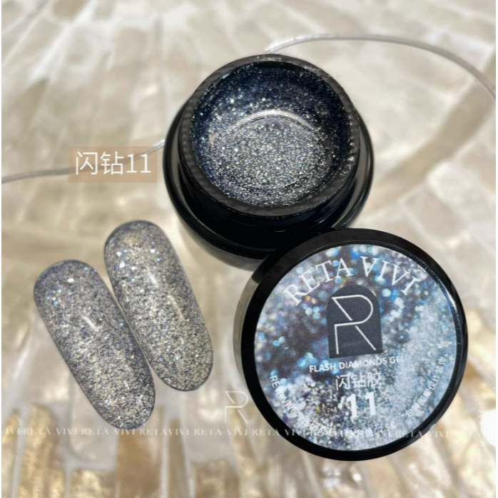 * RETA VIVI * 12色爆閃閃鑽膠 2.5g & 5g-規格圖6