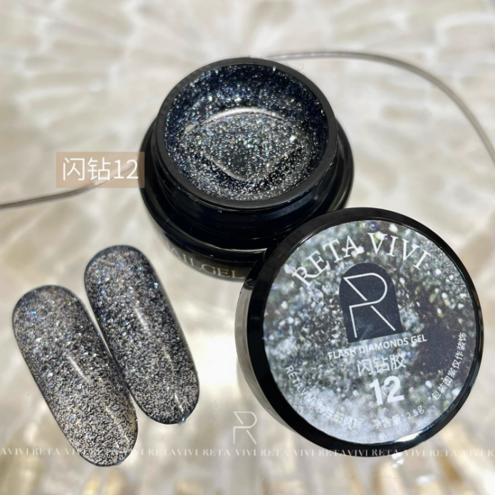 * RETA VIVI * 12色爆閃閃鑽膠 2.5g & 5g-規格圖6