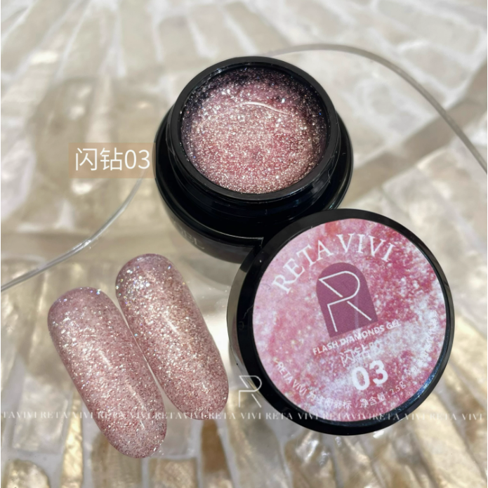 * RETA VIVI * 12色爆閃閃鑽膠 2.5g & 5g-規格圖6