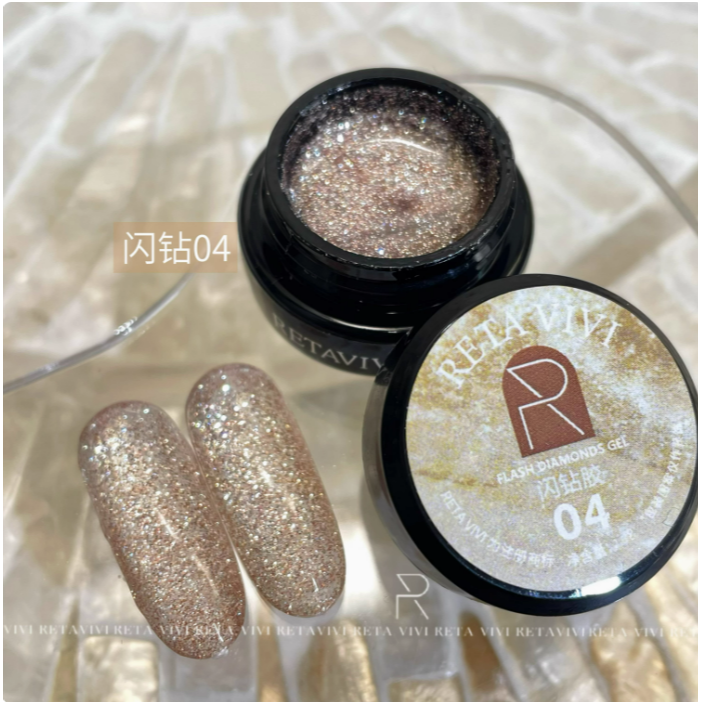 * RETA VIVI * 12色爆閃閃鑽膠 2.5g & 5g-規格圖6