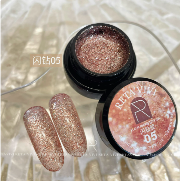 * RETA VIVI * 12色爆閃閃鑽膠 2.5g & 5g-規格圖6