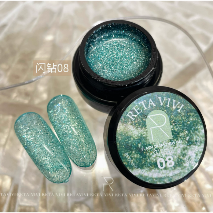 * RETA VIVI * 12色爆閃閃鑽膠 2.5g & 5g-規格圖6