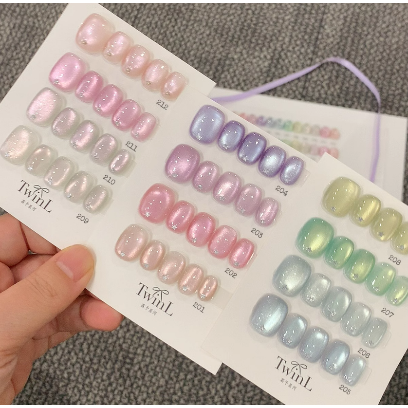 * TwinL * 愛你滿滿柔光貓眼系列201-212 罐裝3g / 日系美甲凝膠-細節圖3