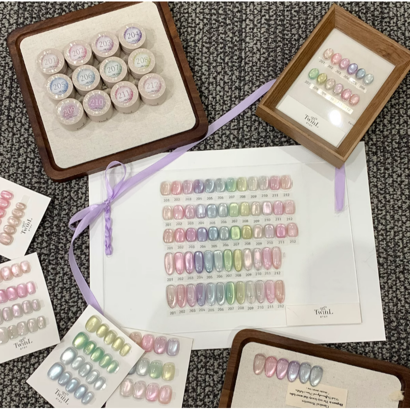 * TwinL * 愛你滿滿柔光貓眼系列201-212 罐裝3g / 日系美甲凝膠-細節圖4