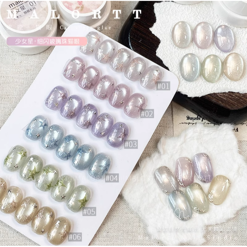 * 麥鹿 *少女星 -珠光細閃緞光貓眼膠5g / 日式罐裝貓眼膠-細節圖4