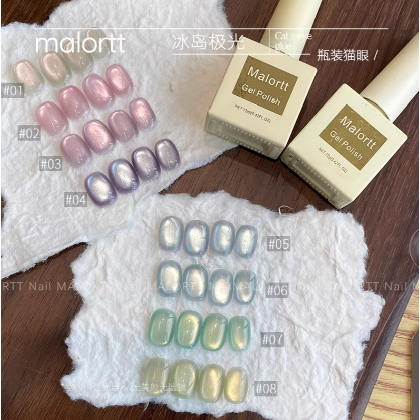 * 麥鹿 * 冰島極光系列 / 碎鑽玻璃珠貓眼甲油膠12ml / 雙光貓眼膠-細節圖5