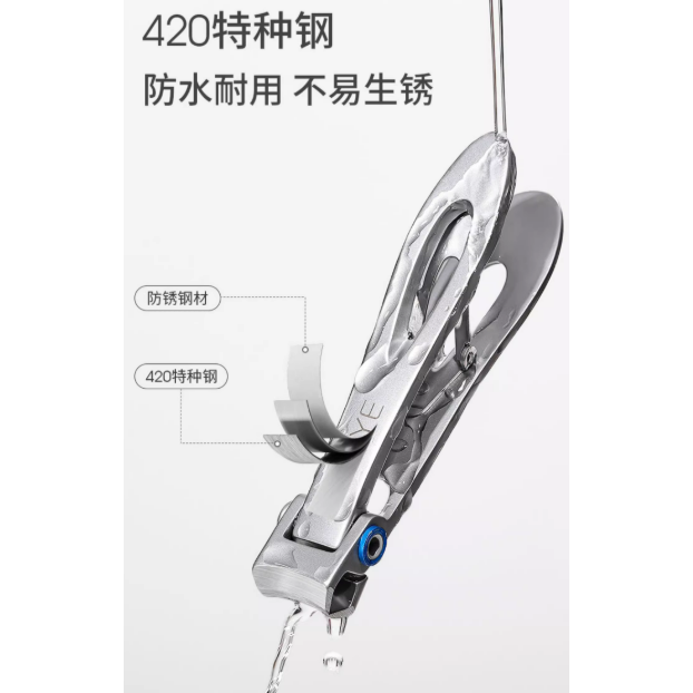 * 她葉 * 美甲不鏽鋼指甲剪 / 大開口防飛濺家用指甲刀 / 硬厚甲省力 <真品平行輸入>-細節圖5