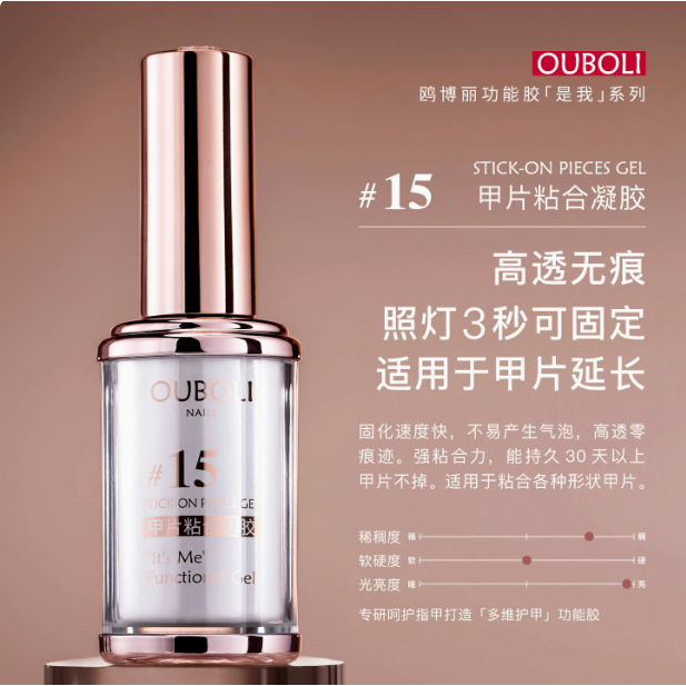 * 鷗博麗 * 是我系列 美甲功能膠15g / 底膠 建構 塑型 封層 專業功能甲油膠<真品平行輸入>-規格圖11