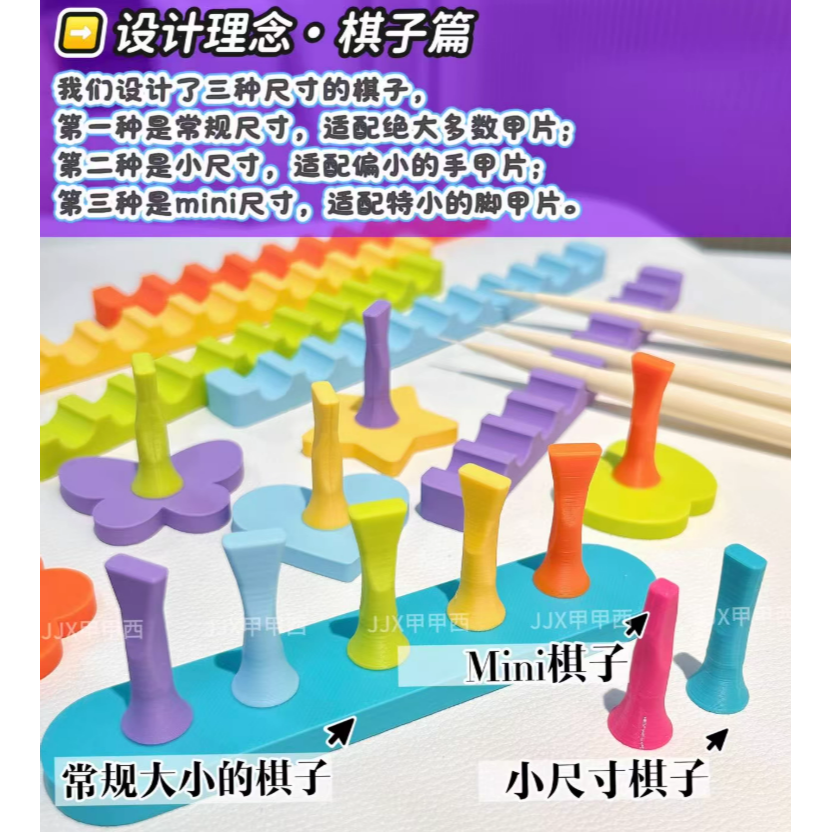 【甲甲西】美甲甲托筆架 .一體式無磁吸穿戴甲練習底座 .甲片固定甲托-細節圖4