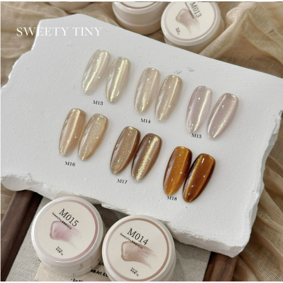 【恬崽SweetyTiny】柔金絮語系列 .6色金光爆閃貓眼膠-細節圖4