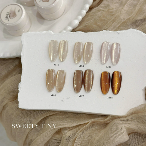 【恬崽SweetyTiny】柔金絮語系列 .6色金光爆閃貓眼膠-細節圖5