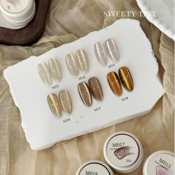 【恬崽SweetyTiny】柔金絮語系列 .6色金光爆閃貓眼膠-細節圖6