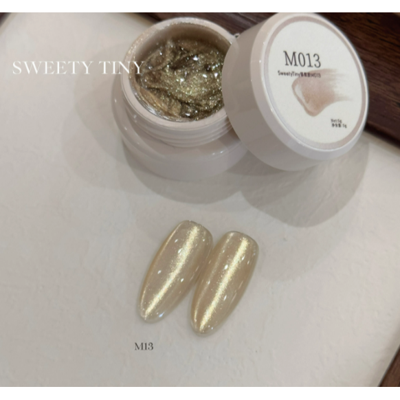 【恬崽SweetyTiny】柔金絮語系列 .6色金光爆閃貓眼膠-規格圖6