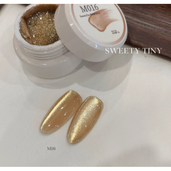 【恬崽SweetyTiny】柔金絮語系列 .6色金光爆閃貓眼膠-規格圖6