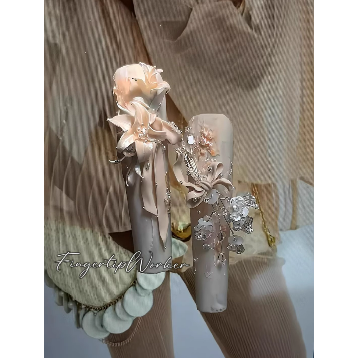 【FingertipWorker】 仙氣蝴蝶結飾品模具 .手雕原創矽膠模具-細節圖2