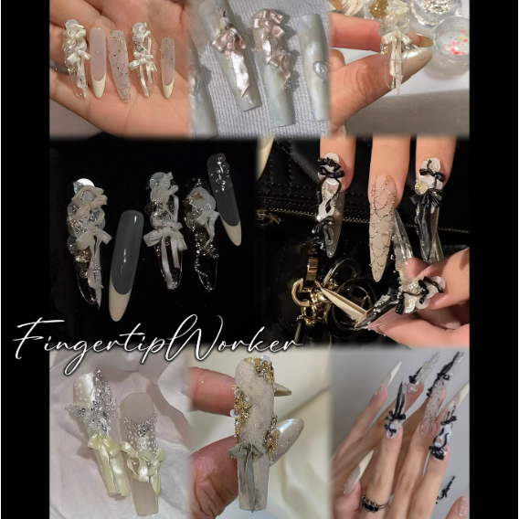 【FingertipWorker】 仙氣蝴蝶結飾品模具 .手雕原創矽膠模具-細節圖3