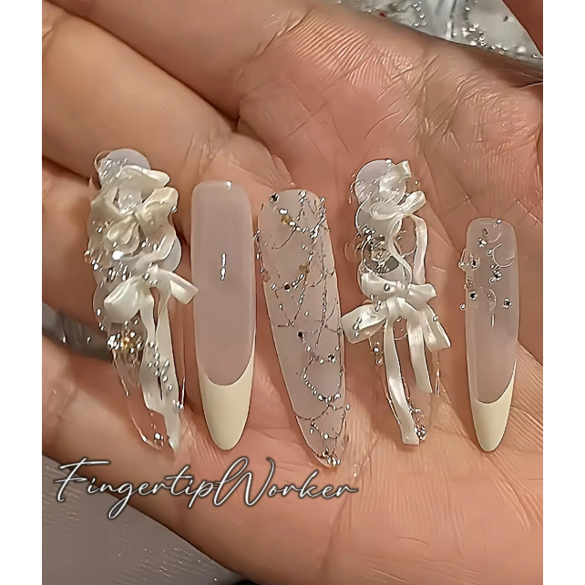 【FingertipWorker】 仙氣蝴蝶結飾品模具 .手雕原創矽膠模具-細節圖4