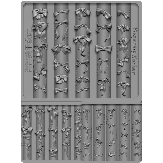 【FingertipWorker】 仙氣蝴蝶結飾品模具 .手雕原創矽膠模具-細節圖5