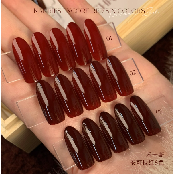 【禾一斯 】 安可拉紅新年款 .秋冬顯白紅色 .酒紅車厘子色系 . 瓶裝甲油膠15ml-細節圖2