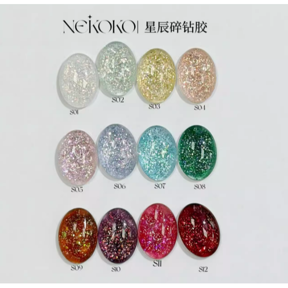 【NEKOKO】星辰碎鑽系列 .彩色高密度 .爆閃歐泊碎鑽膠6ml-細節圖3