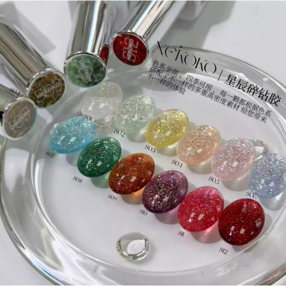 【NEKOKO】星辰碎鑽系列 .彩色高密度 .爆閃歐泊碎鑽膠6ml-細節圖4