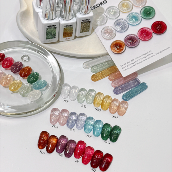 【NEKOKO】星辰碎鑽系列 .彩色高密度 .爆閃歐泊碎鑽膠6ml-細節圖5