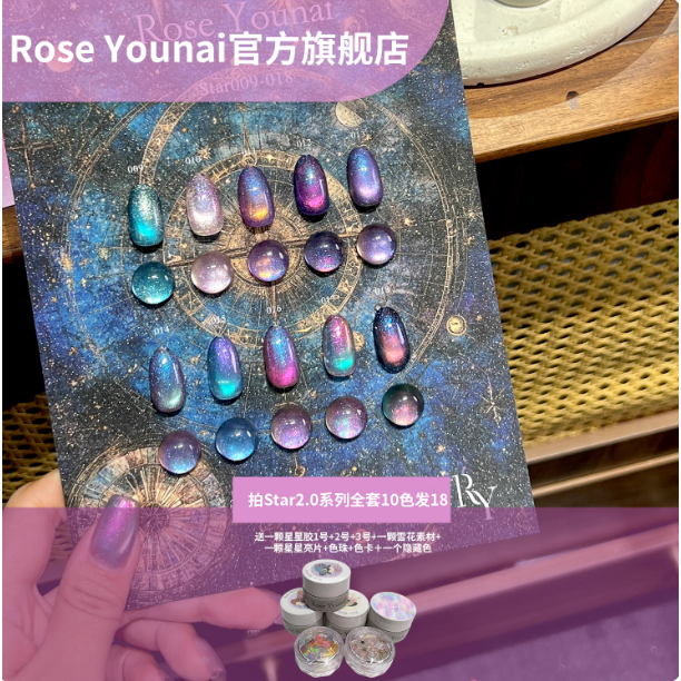 【RoseYounai 】18色star系列 .爆閃歐泊貓眼 .日式罐裝膠-規格圖6