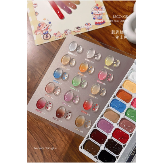 【恩妮詩】狐狸魔術師16宮格拍拍膠 .高飽和 .浮雕彩繪 .漸變腮紅-細節圖3