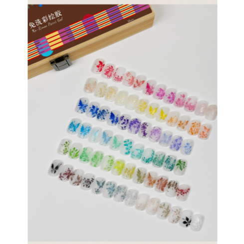 【MC】72色免洗彩繪膠 .高飽和 .畫線 .蹭粉 .漸變拍拍 .鋼板轉印 .印花膠-細節圖6