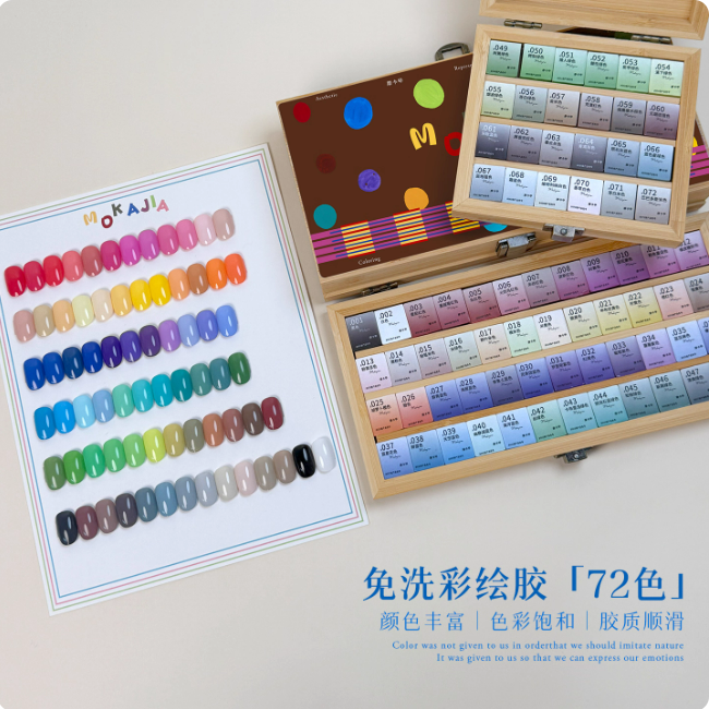 【MC】72色免洗彩繪膠 .高飽和 .畫線 .蹭粉 .漸變拍拍 .鋼板轉印 .印花膠-細節圖9