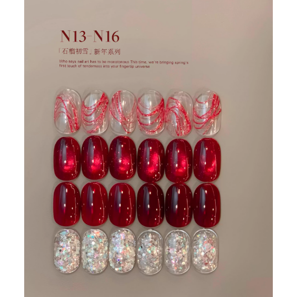 QJforu奇跡喵喵 -「石榴初雪」新年紅系列 .拉絲 .貓眼 .雲錦亮片套裝-細節圖8