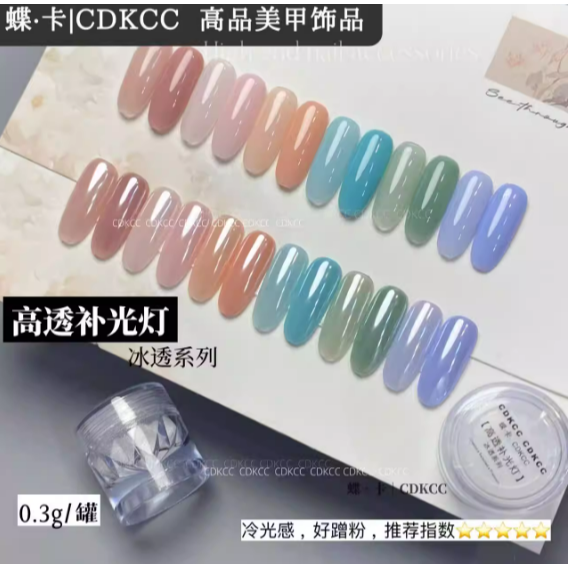 蝶卡 - 爆款高透補光燈 0.3g / 罐裝高亮冷光感 / 鍍色鍍晶粉 /手作材料-細節圖3