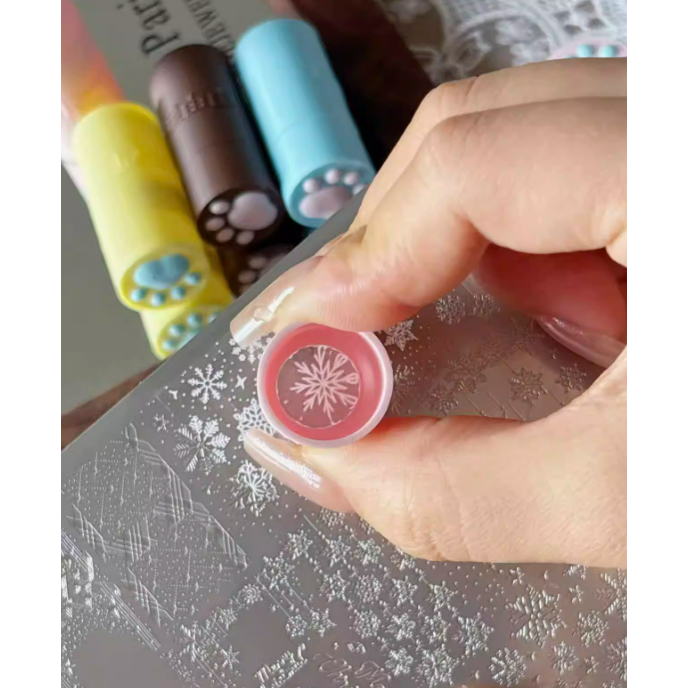【甲甲西】貓爪小印章滾輪清潔工具 .小滾筒 .小矽膠轉印章 .手作材料 DIY-細節圖6