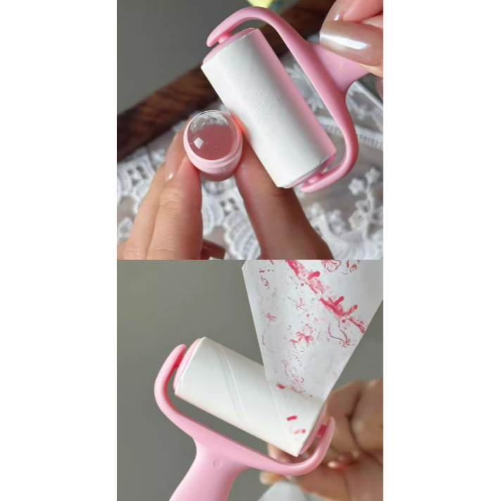 【甲甲西】貓爪小印章滾輪清潔工具 .小滾筒 .小矽膠轉印章 .手作材料 DIY-細節圖8