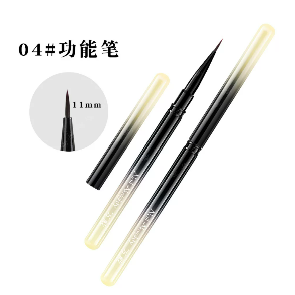 【豆蔻】 漸變金屬杆美甲筆刷套裝 .畫花彩繪拉線筆圓頭功能筆-規格圖9