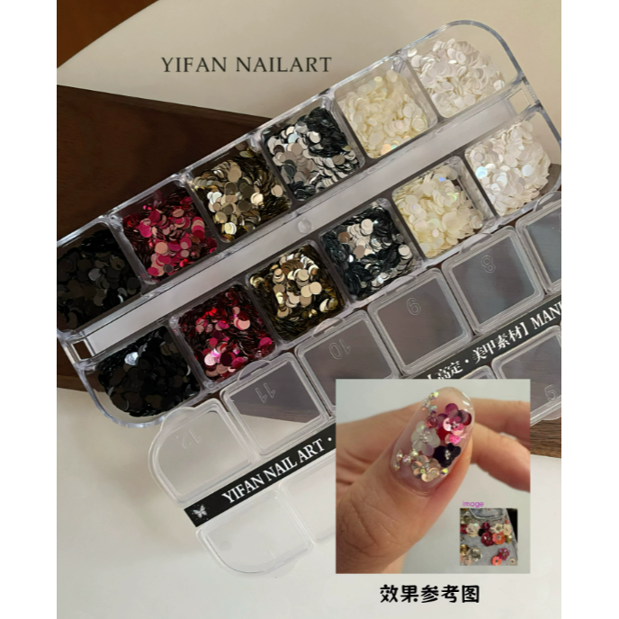 【亮片花花】高定小圓片亮片 .復古波點拼花亮片 .手作材料 DIY-規格圖3