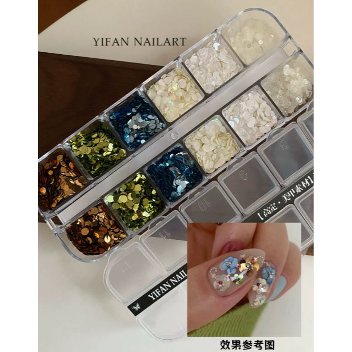 【亮片花花】高定小圓片亮片 .復古波點拼花亮片 .手作材料 DIY-規格圖3