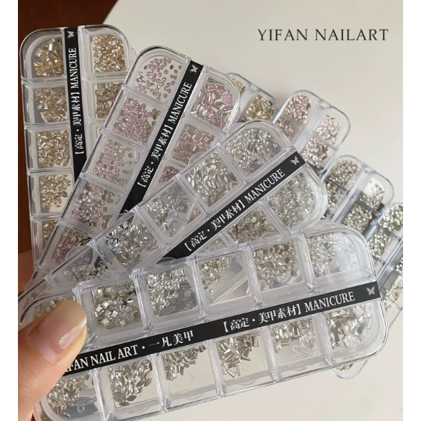 【倒邊平底】高精品迷你銀白鋯石 .香檳色粉色 .鍍底鋯石飾品 .手作材料 DIY-細節圖5
