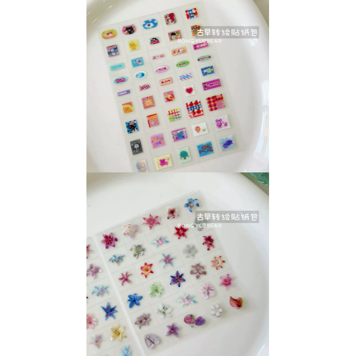 【榕悦熊】夏日百合模具&古早轉繪貼包 / 貼紙轉印 / 可愛手工雕花 / 創意手作材料 DIY-細節圖9